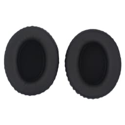 Premium 90x70mm Ovale Øreputer i Proteinlær - Svart (2-pakning)