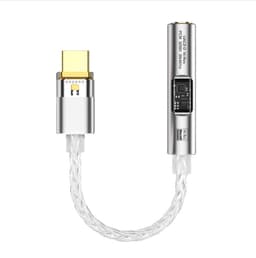 BA23 USB-C til 3,5 mm lydstikadapter med indbygget DAC Grå