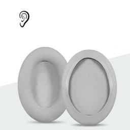 Utskiftbare øreputer for ASUS ROG Strix Go 2.4 hodetelefoner - Grått proteinlær (2-pakning)