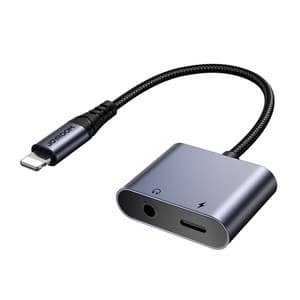 2-i-1 ljudadapter Joyroom SY-L01 Lightning till 3,5 mm + Lightning (sv