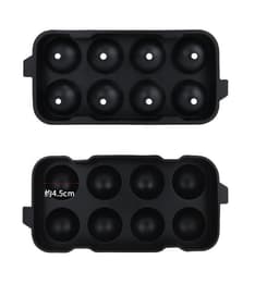 Iskulebrett med åtte kuler, stor kuleform for isbiter Sort