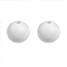 Sett med 2 hvite silikonisballformer - 45 mm diameter