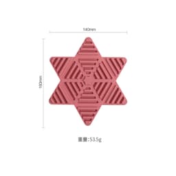 Grydeunderlag i silikone - Rød sekskant - Fødevaregodkendt