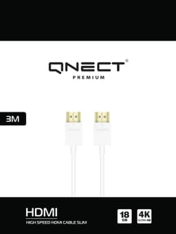 High Speed HDMI w/Eth 4K UHD 18GB slim, 3m, White
