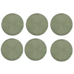 Sett med 6 spisebrikker - Flettede papirspisebrikker Grønn