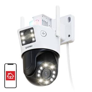 IP utomhuskamera ZOSI C298 WiFi Pan Tilt 6MP Dubbel IP66