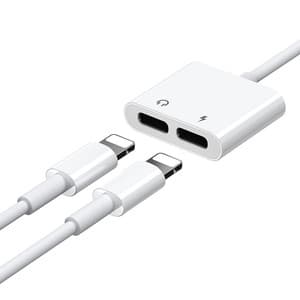 Ljudadapter Dual Lightning Joyroom S-Y104 (vit)