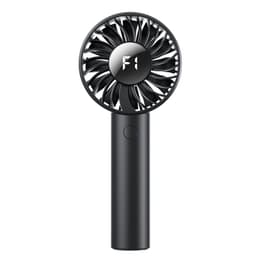 Bærbar håndholdt ventilator med 5 hastigheder og digitalt display Sort