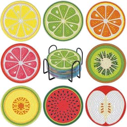 Diamond Painting Coasters med jernholder Modell 4