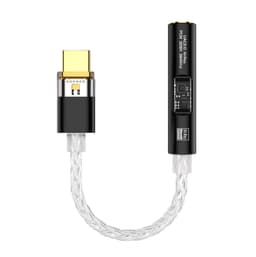 BA23 USB-C til 3,5 mm lydkontakt-adapter med innebygd DAC Sort