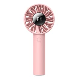 Bärbar handhållen fläkt med 5 hastigheter och digital display Rosa