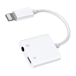 Audiosovitin Lightning / 3,5 mm Joyroom S - Y105 (valkoinen)