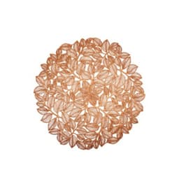 Sett med 6 spisebrikker med elegant bladmønster Gull