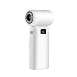 Handhållen fläkt: Portabel kylning med LED-display Vit