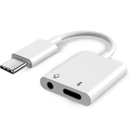 TYPE-C til 3,5 mm lydadapter med ladeport