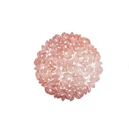 Sett med 6 spisebrikker med elegant bladmønster Rose gull