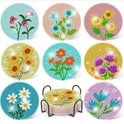 Diamond Painting Coasters med jernholder Modell 7