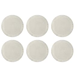 Set med 6 bordsunderlägg - Flätade bordsunderlägg i papper Vit