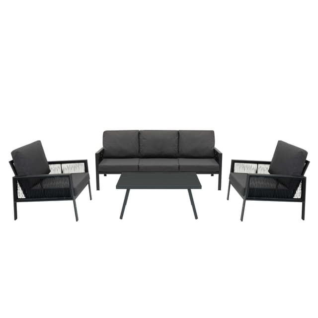 Alu 4-delt sofasæt - antracitgrå