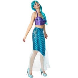 tectake Maskeraddräkt havsgudinna dam  L/XL, blå