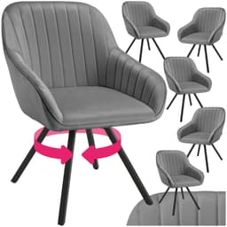 Drejelig velour stol Snug, polstret