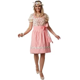 Dirndl blomstermøster-lyserød model 1 - L