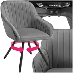 Drejelig velour stol Snug, polstret
