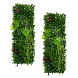 Alina kunstig vertikal hageveggpanel - 50 cm x 150 cm (sett med 2 enheter)