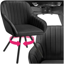 Drejelig velour stol Snug, polstret