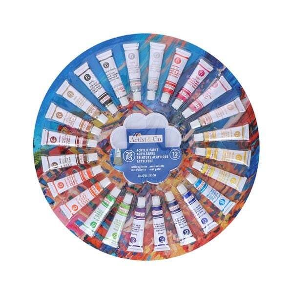 Akrylfärg / Hobbbyfärg Mixade färger 25-pack - För den kreativa konstnären
