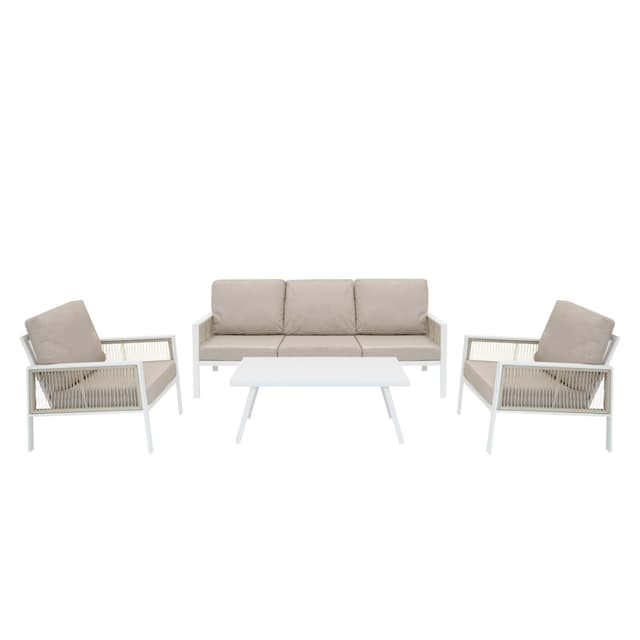 Alu 4-delt sofasæt - hvid