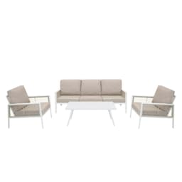 Alu 4-delt sofasæt - hvid