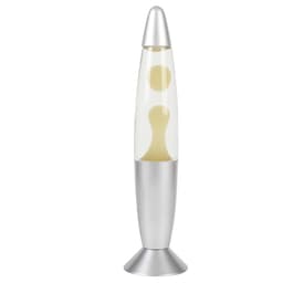 iTotal LED lavalampe (hvit, sølv)