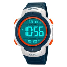 SKMEI digital elektronisk armbåndsur klokke dobbel tid - Havblått