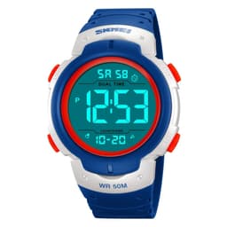 SKMEI digital elektronisk armbåndsur klokke dobbel tid - Lyseblå