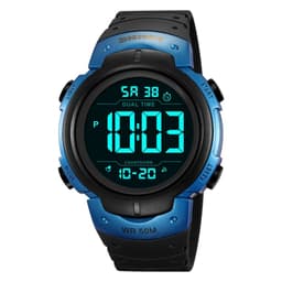 SKMEI Digital Elektronisk Armbandsklocka Klocka Dubbel Tid - Blå-Svart