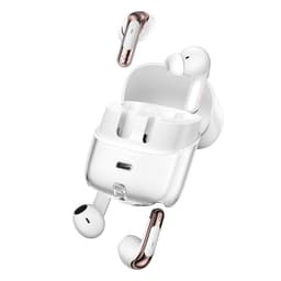 2 paria langattomia kuulokkeita Bluetooth 5.4 -nappikuulokkeet urheiluun LED-stereo - Valkoinen