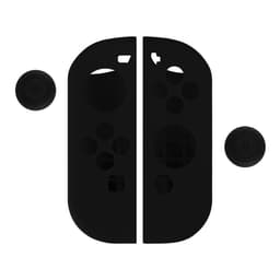 Silikonecover kompatibelt med Nintendo Switch + tommelfingergrebsbeskytter - Sort