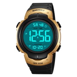 SKMEI Digital Elektronisk Armbåndsur Ur Dobbelt Tid - Sort-Guld