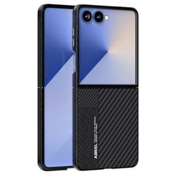 ABEEL Samsung Galaxy Z Flip7 5G -puhelimelle Kotelo PC + Alumiiniseos + PU-nahka