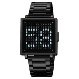 SKMEI Elektronisk Armbandsklocka Digital Klocka Datum Armbandsur - Svart - Stål