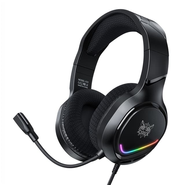 ONIKUMA PC Gaming Headset LED Trådbundna Over-Ear-hörlurar med mikrofon