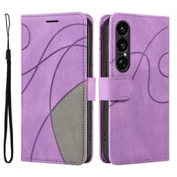 Til Sony Xperia 1 VII KT-serie-1 dobbeltfarve tegnebog