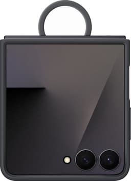 Samsung Galaxy Z Flip 7 silikonfodral med ring (svart)