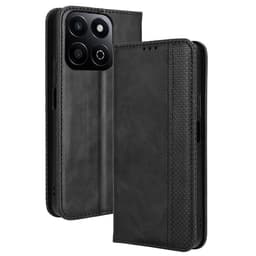 Til Honor 200 Smart 5G Stand Phone Case Fuld Protection Pung Cover - Sort
