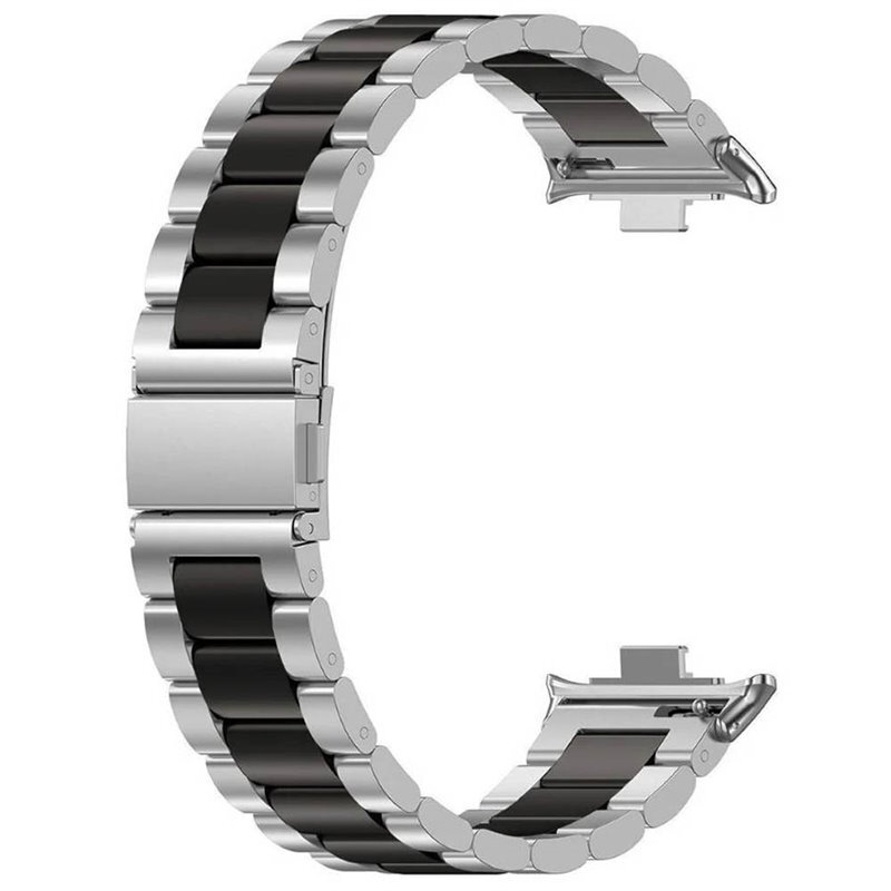 Klokkereim rustfritt stål Huawei Watch Fit 4 Pro - Sølv/svart