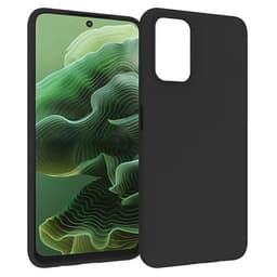 Motorola Moto G35 5G -puhelimelle Kotelo Pehmeä Matta Takaosa TPU Musta Suojakuori, Suuret Leikkaukset