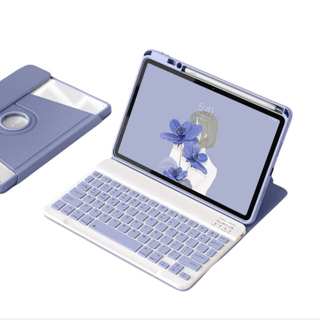 360° Roterande Bluetooth-Tangentbordsskyddsfodral för iPad 10.2 (2021/