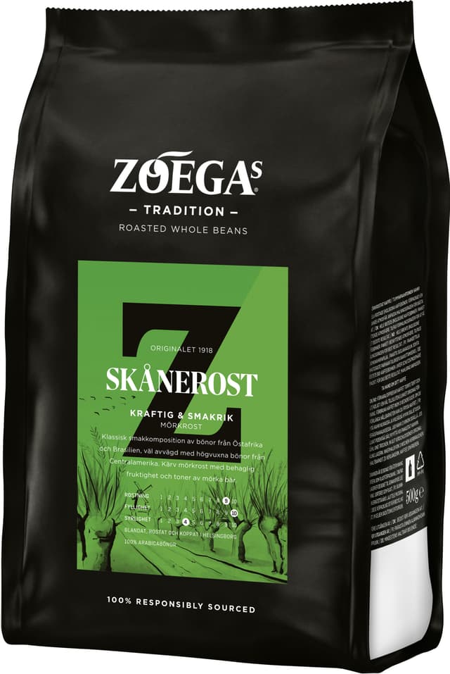Zoégas RWB Skånerost hela kaffebönor (500 g)
