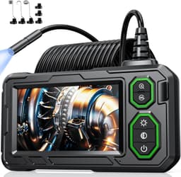 HD Industrial Endoscope Camera with 8 LED Light 1080P 4.3 Inch IPS Screen, IP67 Waterproof Cable 5m 8 mm